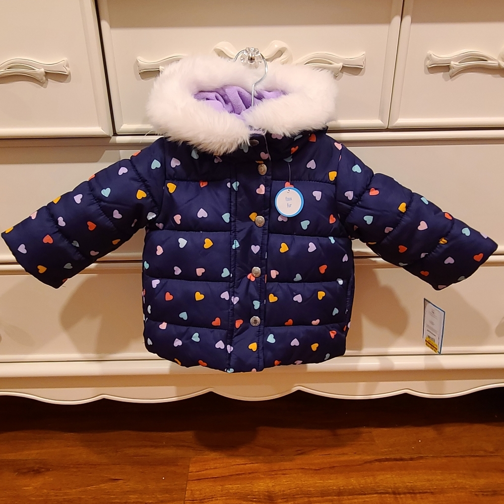 NWT Carter's Winter coat with Faux Fur Hood